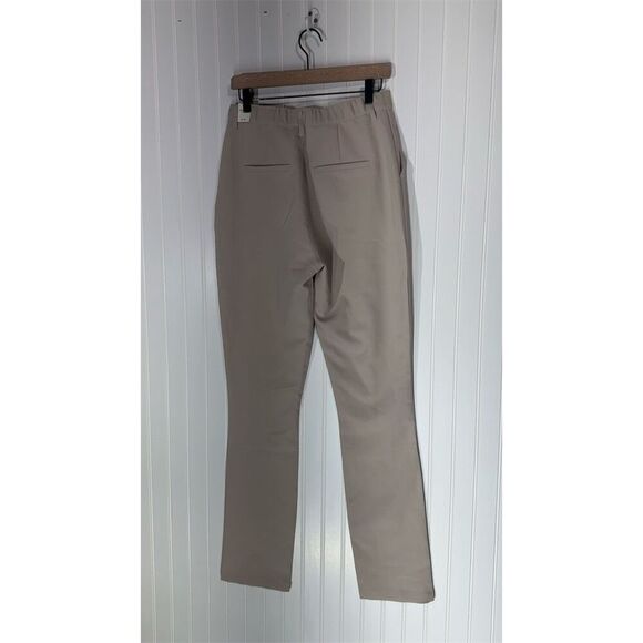Abercrombie & Fitch 29L Taupe Split Hem Trousers Beige Pants 8L New Vintage NWT - Picture 2 of 5